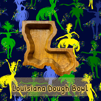 Louisiana Wooden Dough Bowl