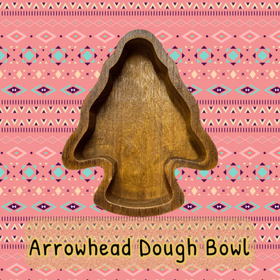 Arrowhead Wooden Dough Bowl