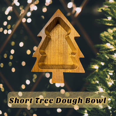 Short Tree Wooden Dough Bowl