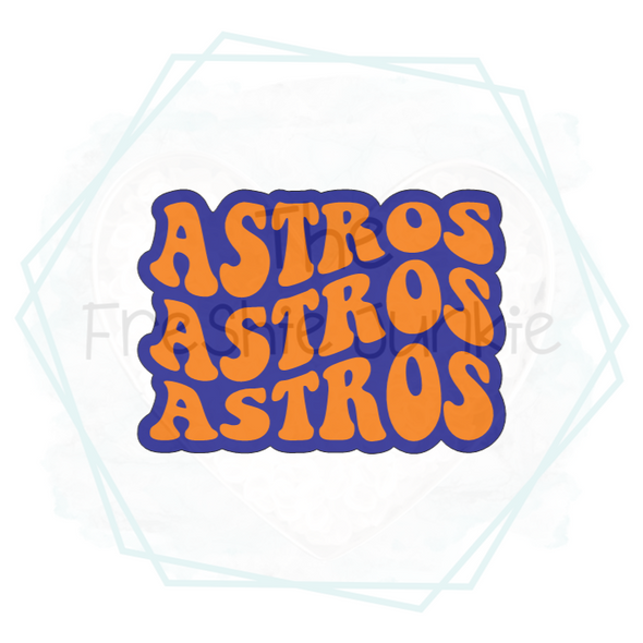 Astros Retro Font Freshie Mold