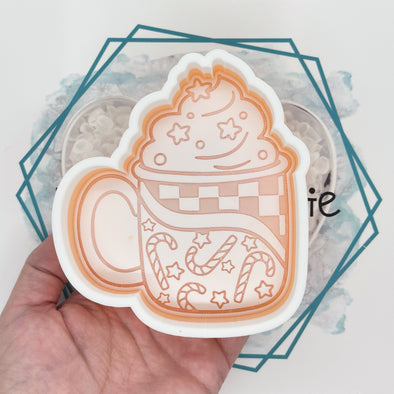 *NEW RELEASE* Checkered Candy Cane Mug Freshie Mold