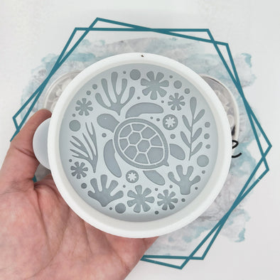 *NEW RELEASE* Floral Sea Turtle Scene Freshie Mold