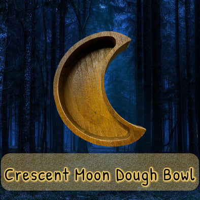 Cresent Moon Wooden Dough Bowl