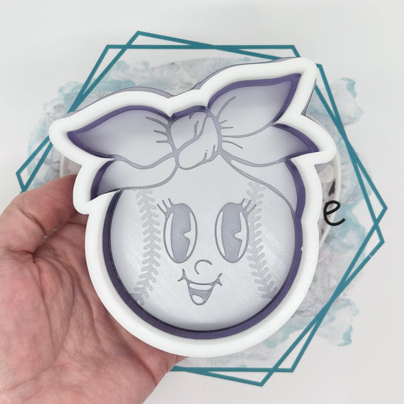Cute Baseball Girl Freshie Mold