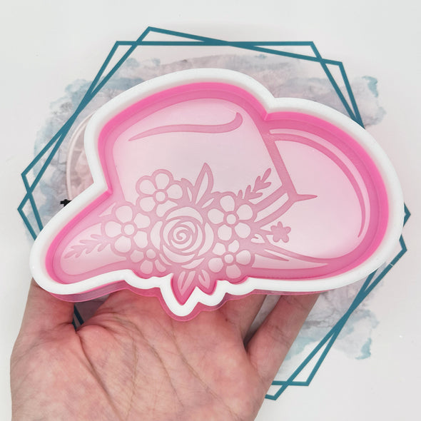Floral Cowgirl Hat Freshie Mold