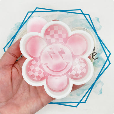 Checkered Smiley Daisy Freshie Mold