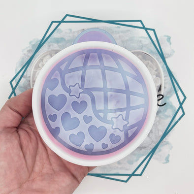 *NEW RELEASE* Heart Print Disco Ball Freshie Mold