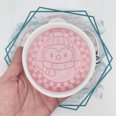 *NEW RELEASE* Checkered Round with Penguin Freshie Mold
