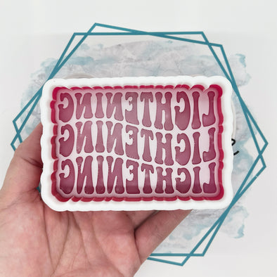 Lightening Retro Font Freshie Mold