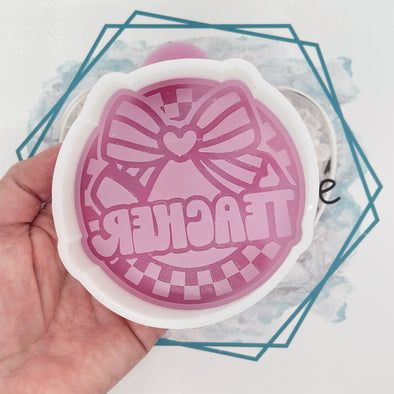 *NEW RELEASE* Teacher - Checkered Round Freshie Mold