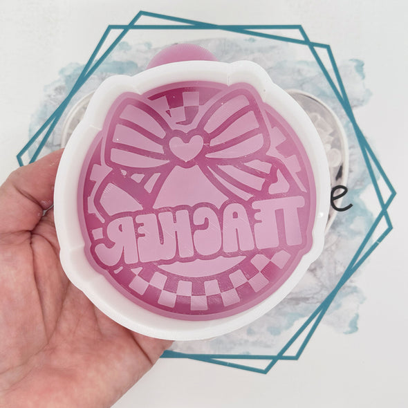 *NEW RELEASE* Teacher - Checkered Round Freshie Mold