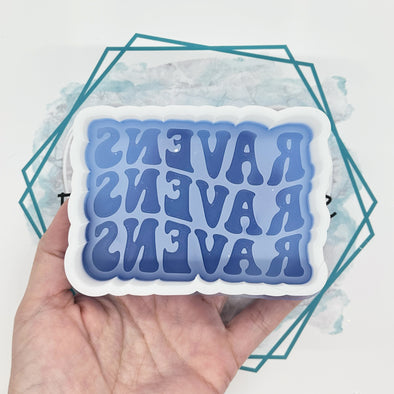 Ravens Retro Font Freshie Mold