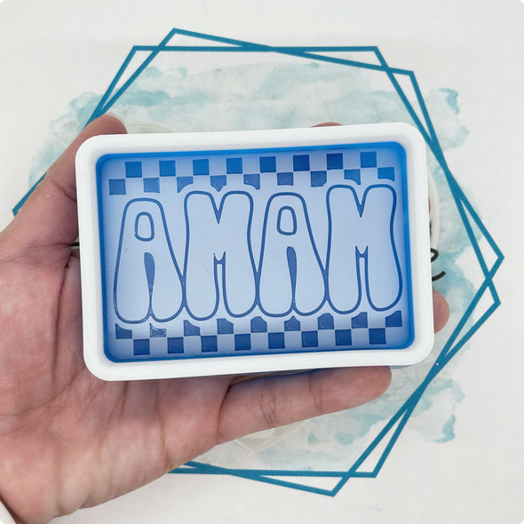 *NEW RELEASE* Mama Checkered Rectangle Freshie Mold