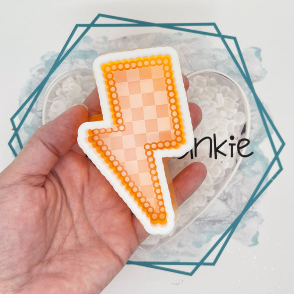 *NEW RELEASE* Checkered Lightning Bolt VENT CLIP Freshie Mold