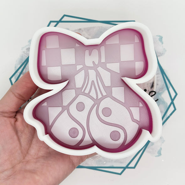*NEW RELEASE* Checkered Coquette Ying Yang Cherries Freshie Mold
