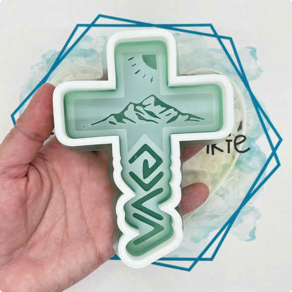 God is Greater Cross Freshie Mold