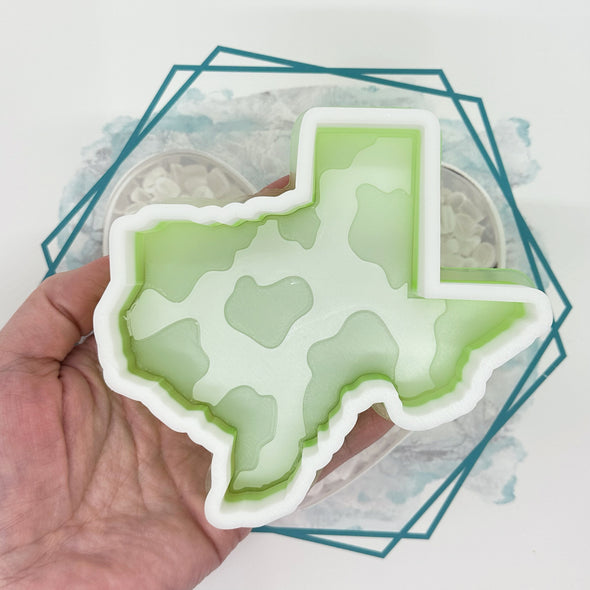 Texas Cow Print Freshie Mold