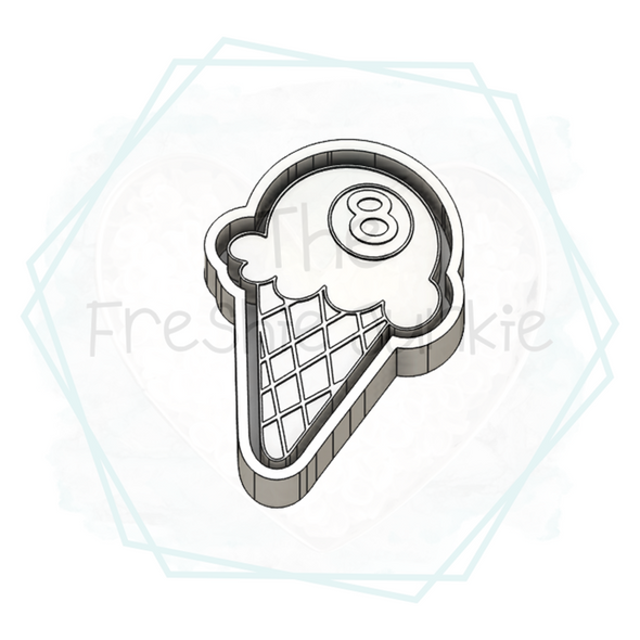 *NEW RELEASE* 8 Ball Cone Freshie Mold