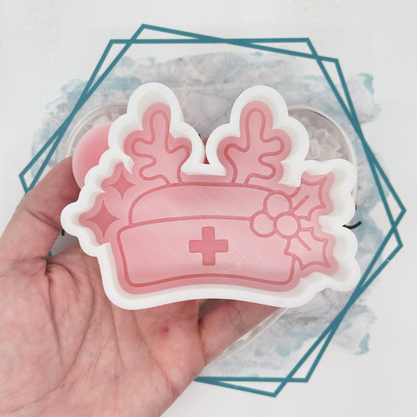 *NEW RELEASE* Christmas Nurse Hat Freshie Mold