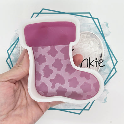 Cow Print Stocking Freshie Mold