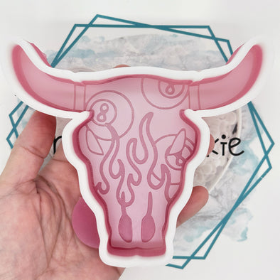 *NEW RELEASE* 8 Ball Flame Aztec Bull Freshie Mold