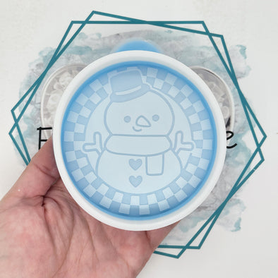 *NEW RELEASE* Checkered Round with Snowman Freshie Mold