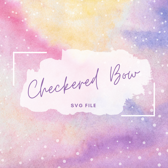 Checkered Bow SVG File