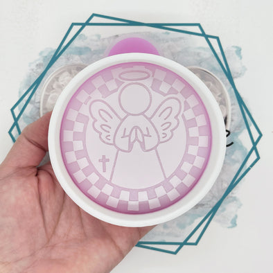 *NEW RELEASE* Angel - Checkered Round Freshie Mold