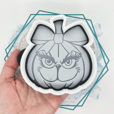 Mean Guy Pumpkin Freshie Mold