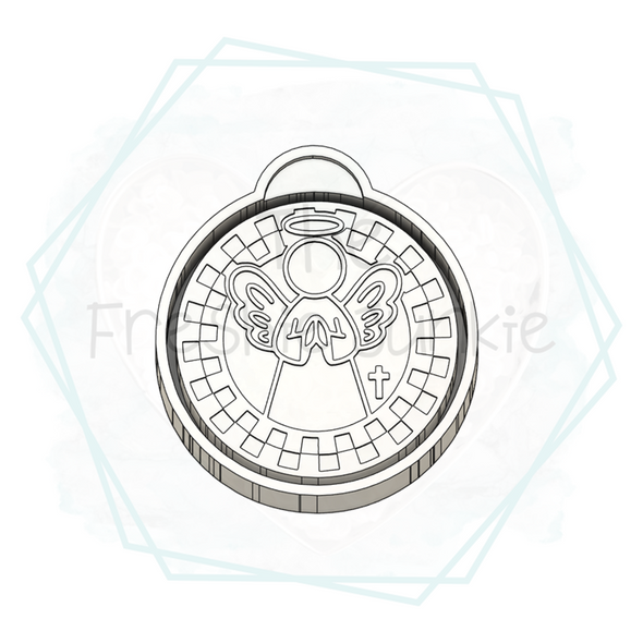 *NEW RELEASE* Angel - Checkered Round Freshie Mold