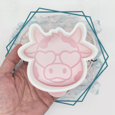 *NEW RELEASE* Cute Cow with Sunglasses Freshie Mold