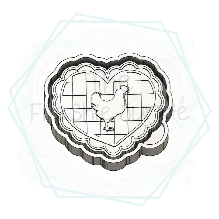 Checkered Heart Chicken Freshie Mold – The Freshie Junkie, LLC