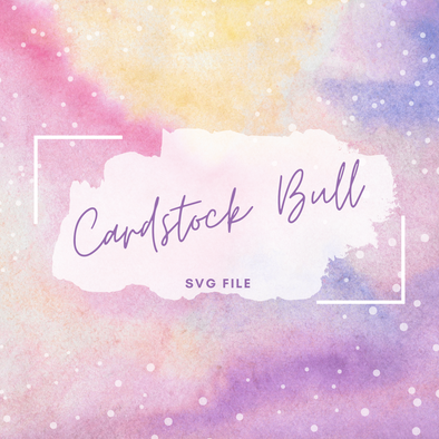 Cardstock Bull SVG File