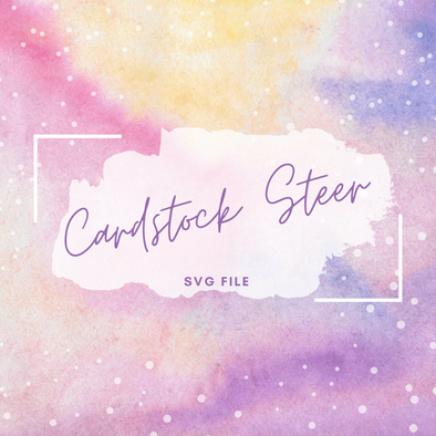 Cardstock Steer SVG File