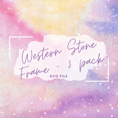 Western Stone Frame BUNDLE SVG File