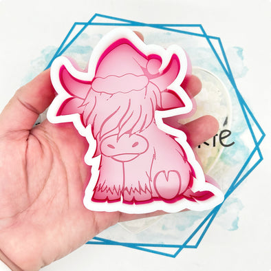 Santa Highland Cow Freshie Mold