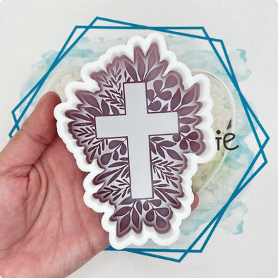 Floral Cross Freshie Mold