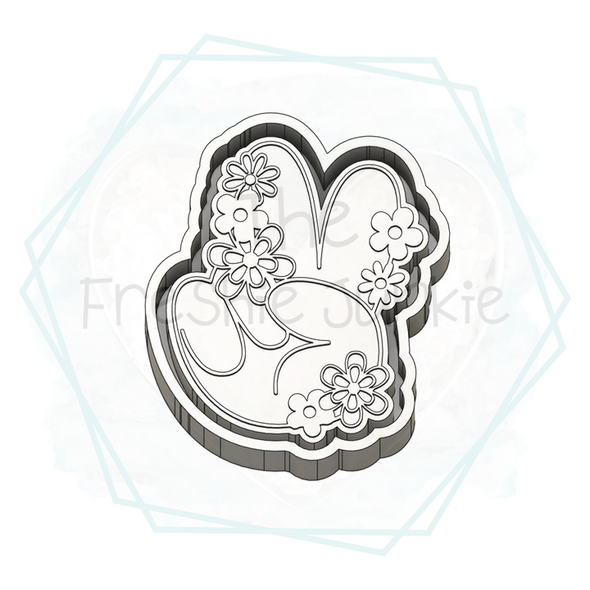 *NEW RELEASE* Floral Peace Sign Freshie Mold