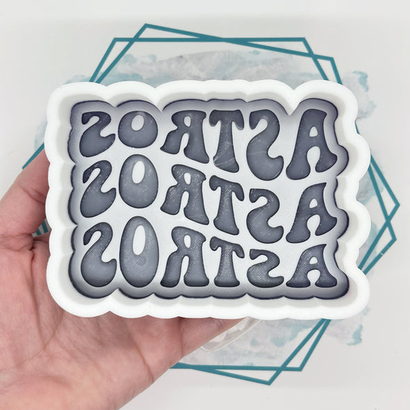 Astros Retro Font Freshie Mold