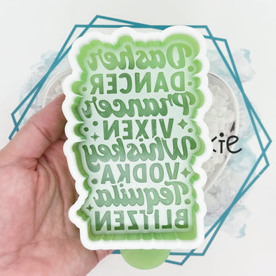 Funny Reindeer Names Freshie Mold