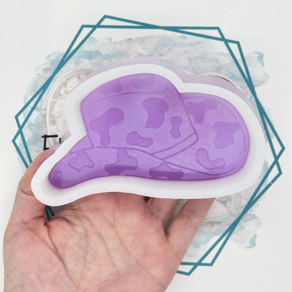 Cow Print Cowgirl Hat Freshie Mold