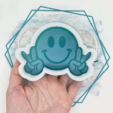 Smiley Face w/ Peace Sign Freshie Mold