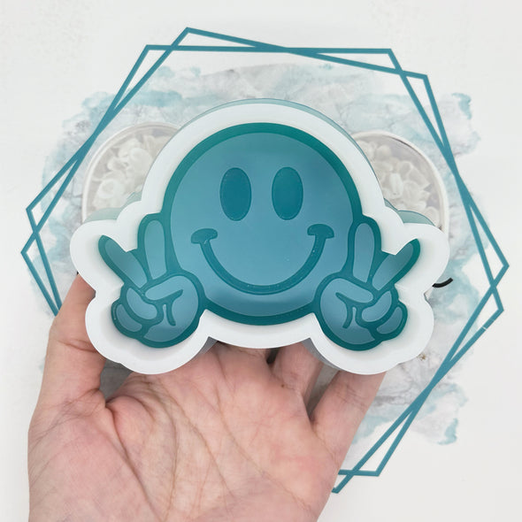 Smiley Face w/ Peace Sign Freshie Mold