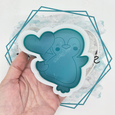 Penguin with Heart Freshie Mold