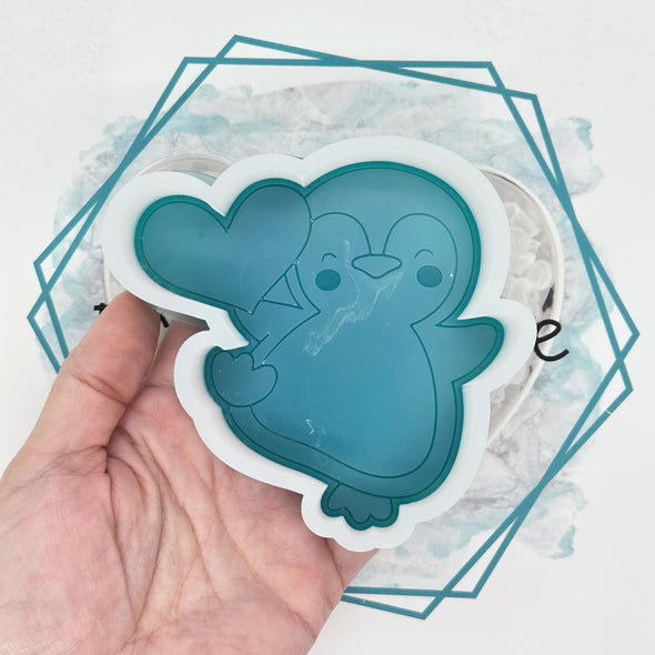 Penguin with Heart Freshie Mold