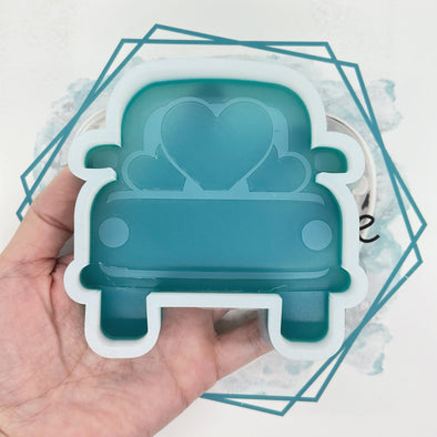 Truck with Hearts Freshie Mold