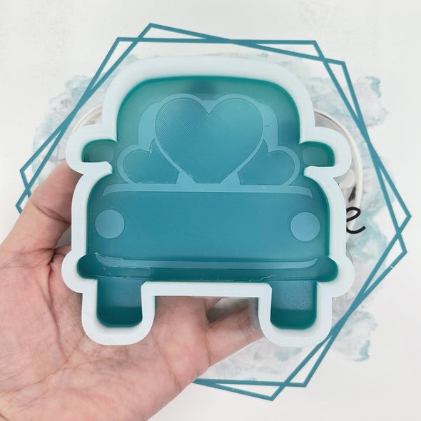 Truck with Hearts Freshie Mold