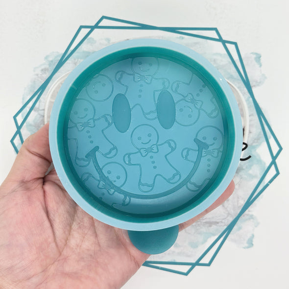 Gingerbread Smiley Face Freshie Mold