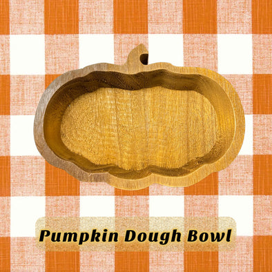 Pumpkin Wooden Dough Bowl