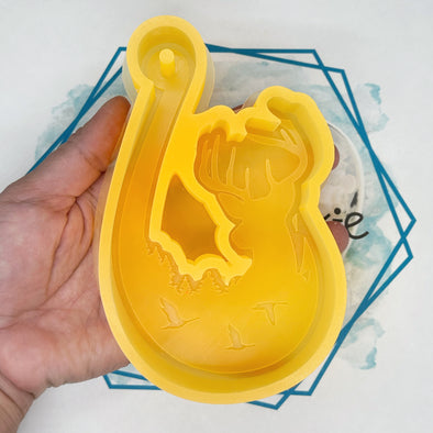 *NEW RELEASE* Hunting Fish Hook (with Birds) Freshie Mold